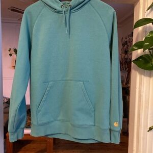 Carhartt Teal Pullover Hoodie - Men's Light Teal Sweatshirt
